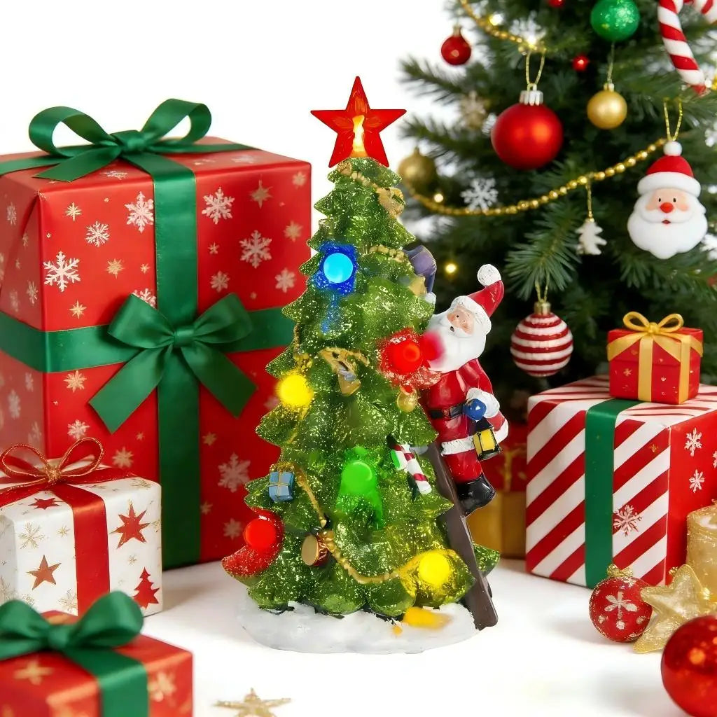 Christmas LED Lighted Tree with Climbing Santa & Star Topper - product image 5