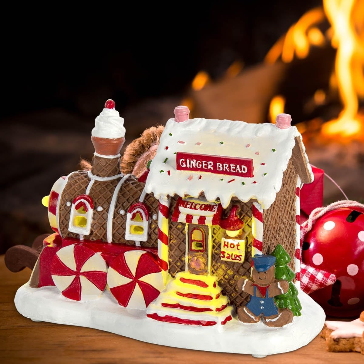 Christmas Village Musical LED Gingerbread Bakery House - product image 5