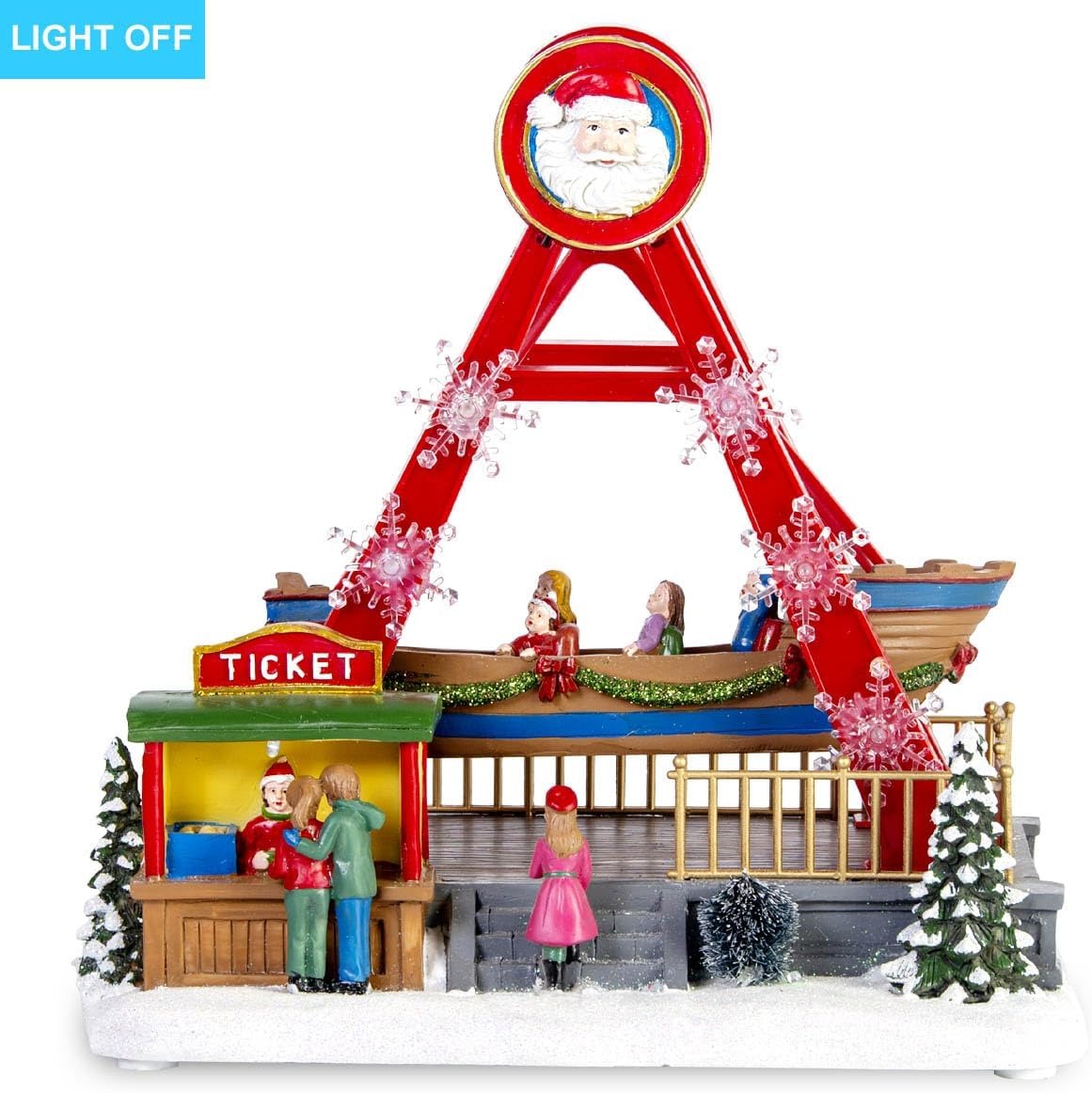 Animated Christmas Pirate Ship Village Decor with LED Lights & Music | innodept12 - product image 5