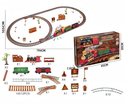 Vintage Christmas Train Set, Electric Steam Locomotive with Tracks & Station Scene - product image 6