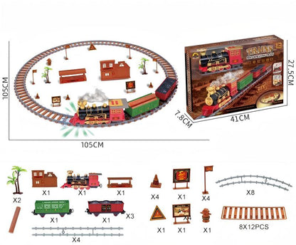 Vintage Christmas Train Set, Electric Steam Locomotive with Tracks & Station Scene - product image 7