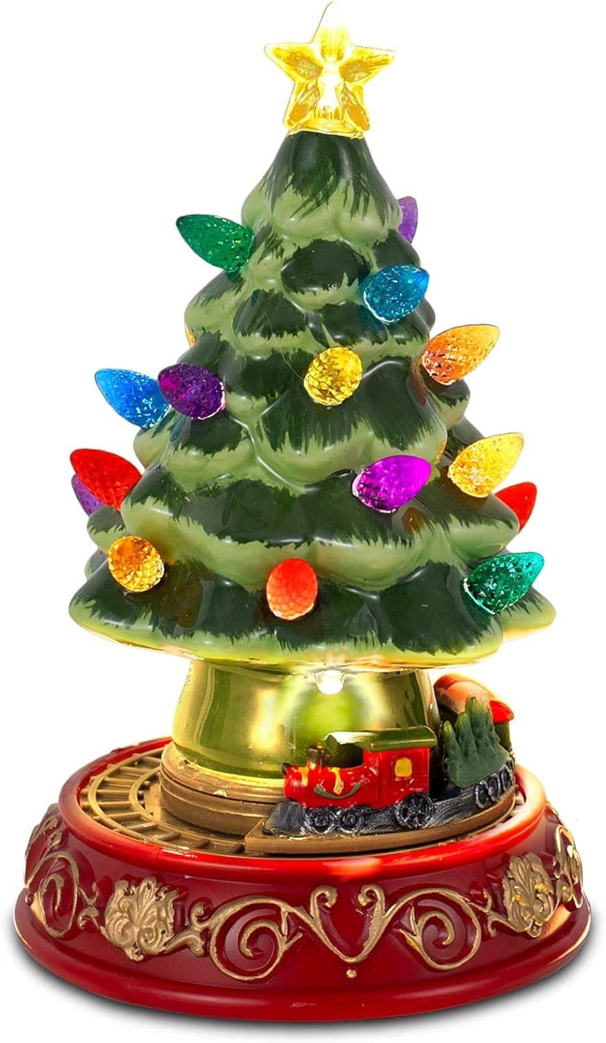 Christmas Village Musical Tree With Rotating Train & LED Lights - product image 2