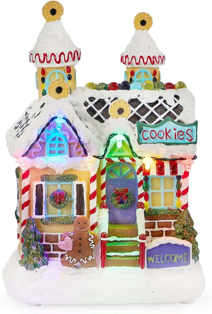 Christmas Village Gingerbread Cookie House with LED Lights - product image 2