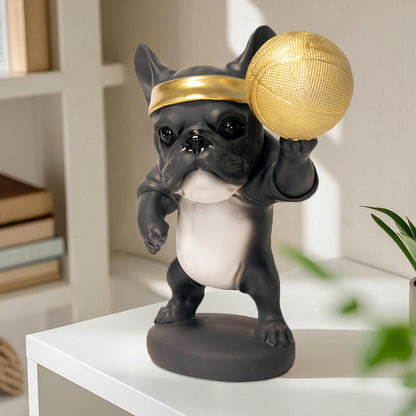 French Bulldog Athlete Figurine Set – Resin Basketball & Skateboard Dog Decor - product image 3