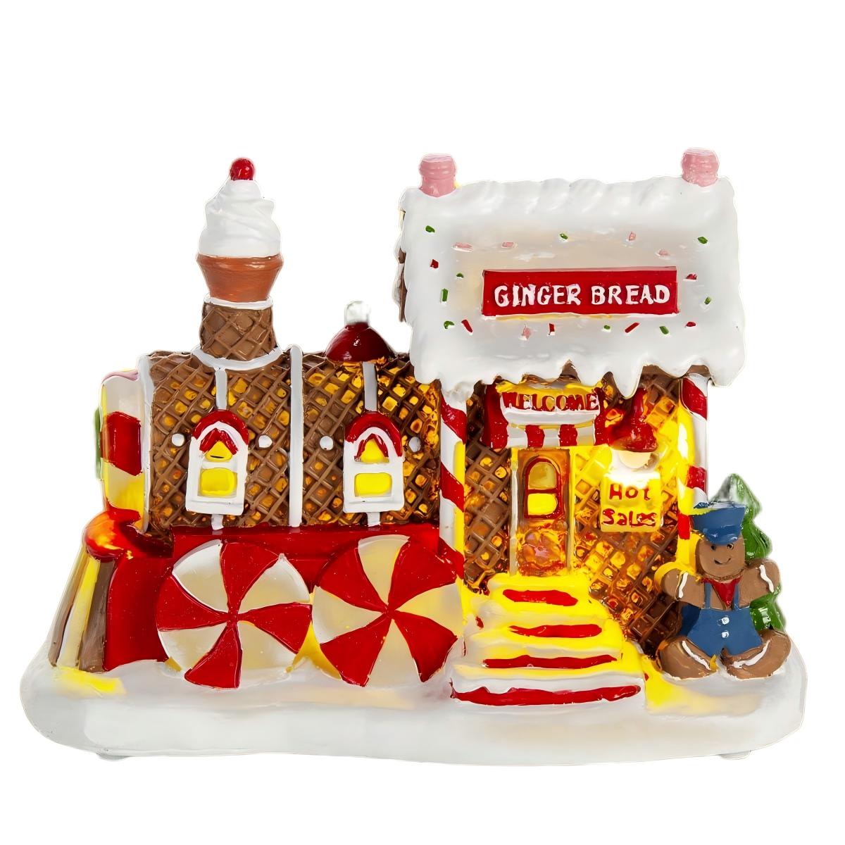 Christmas Village Musical LED Gingerbread Bakery House - product image 2