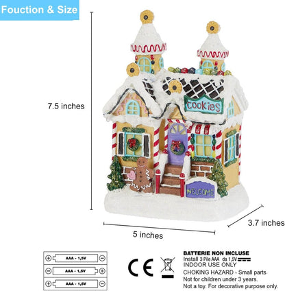 Christmas Village Gingerbread Cookie House with LED Lights - product image 3