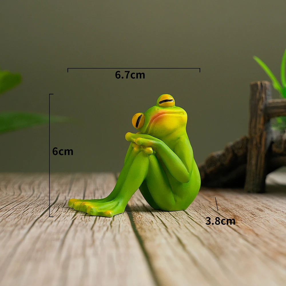 Funny Frog Figurines – Romantic, Meditating & Toilet Frog Resin Statues - product image 5