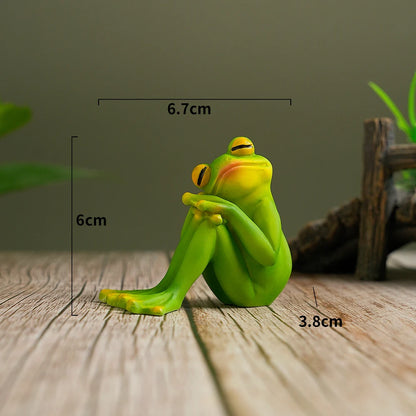 Funny Frog Figurines – Romantic, Meditating & Toilet Frog Resin Statues - product image 5