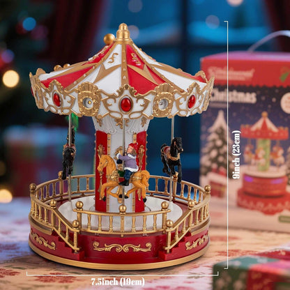 Christmas Village Animated Carousel with LED Lights & Music - product image 4