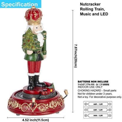 Christmas Musical Nutcracker With Rotating Train ＆ LED Lights - product image 3