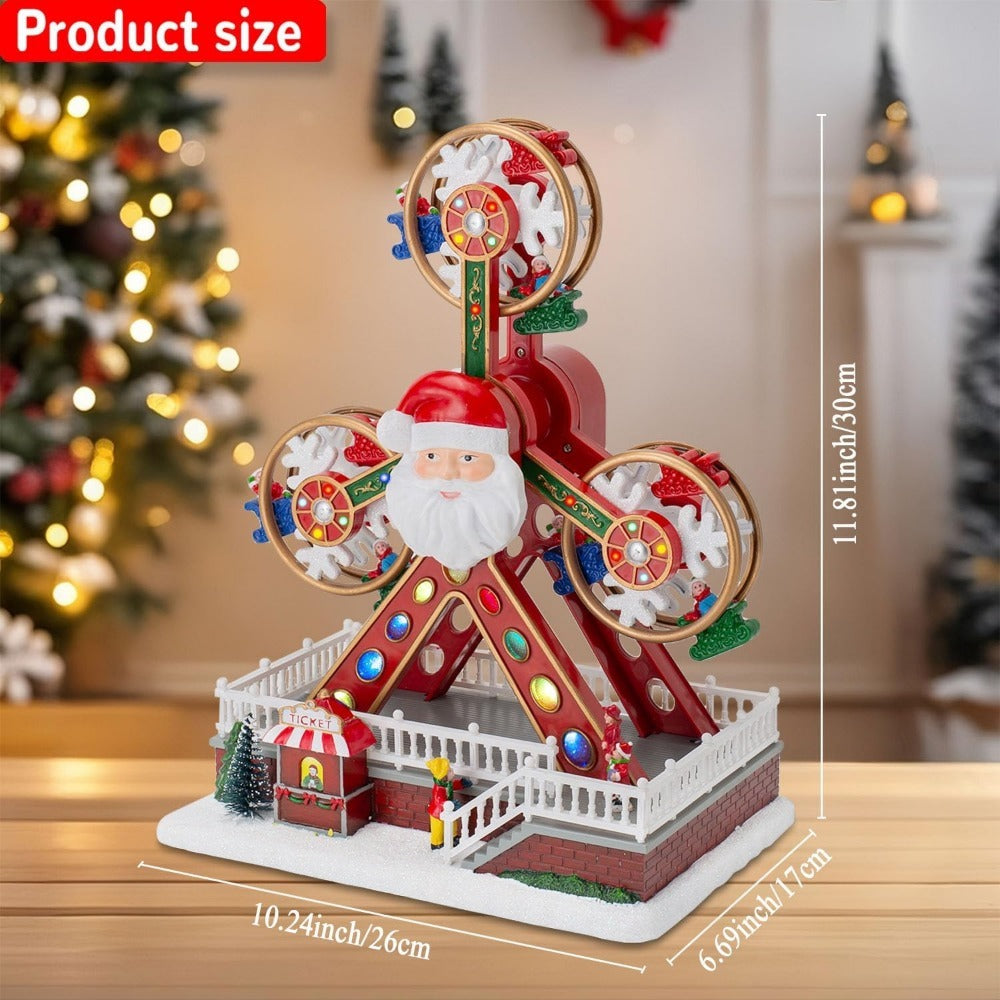 Animated Musical Santa Ferris Wheel Christmas Village with LED Lights - product image 4