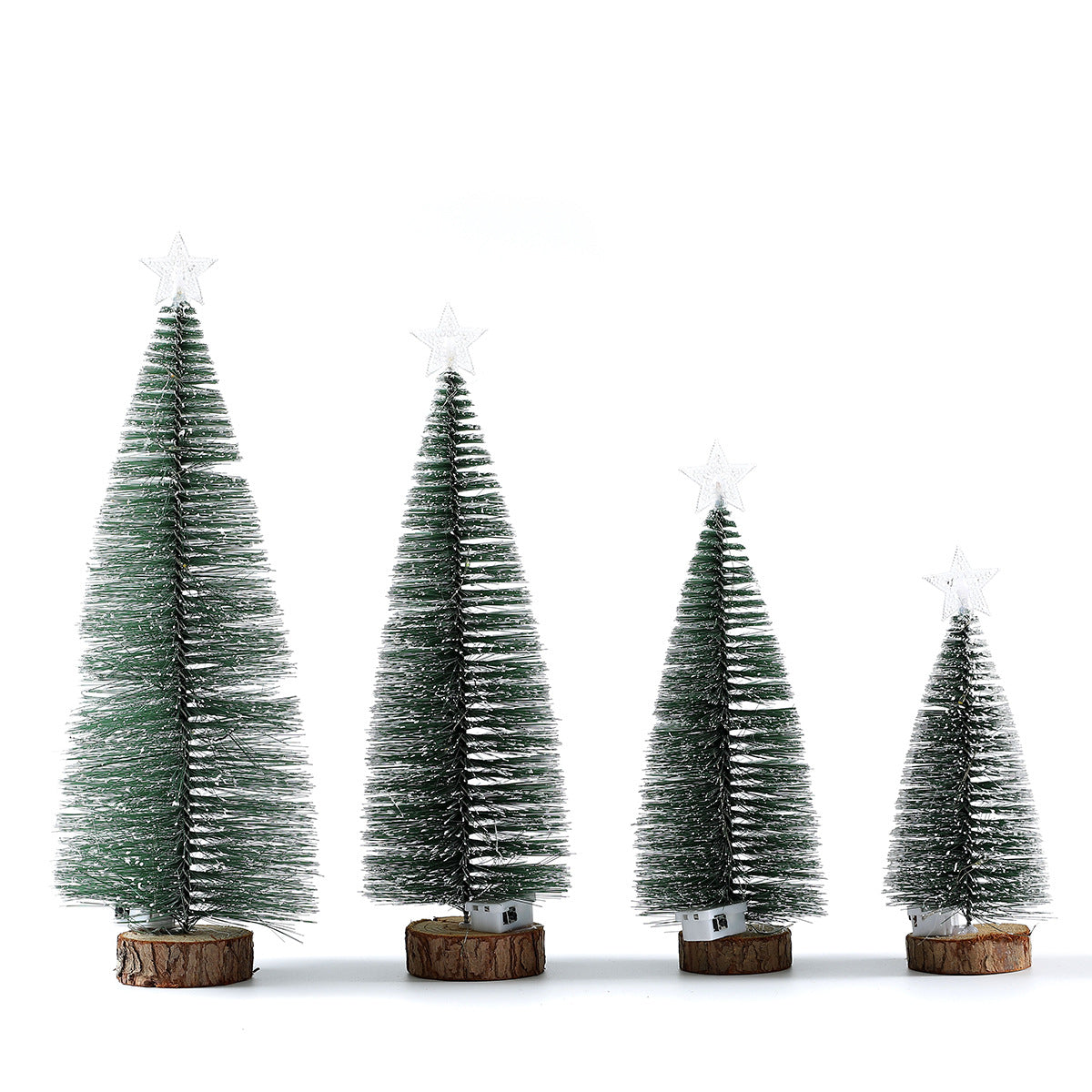 Lighted Mini Christmas Tree with LED Star for Christmas Village Decor - product image 2