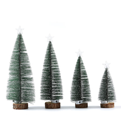 Lighted Mini Christmas Tree with LED Star for Christmas Village Decor - product image 2