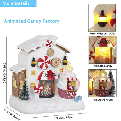Christmas Village Musical Candy Factory with Rotating Sweets & LEDs - product image 3