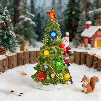 Christmas LED Lighted Tree with Climbing Santa & Star Topper - product image 4