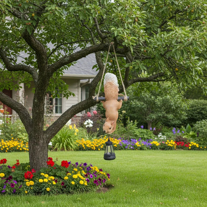 Hanging Squirrel Solar Lantern Garden Statue Whimsical Tree Decor - product image 4