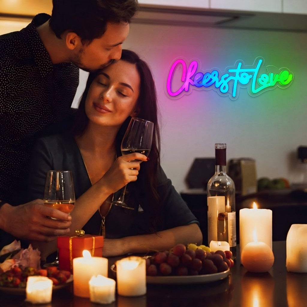 Cheers To Love Neon Sign for Home Engagement Proposal Wedding Decor - product image 2