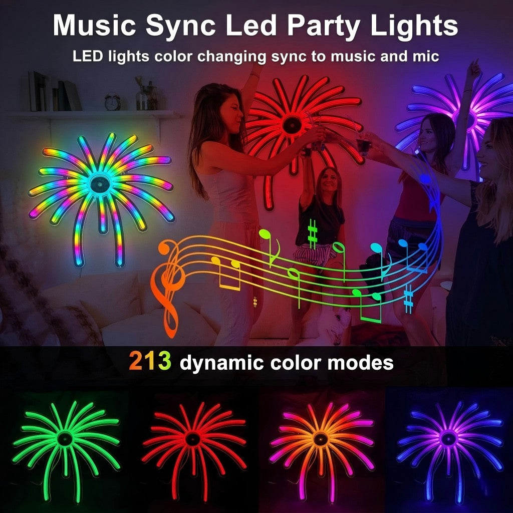 Fireworks Neon Sign for Home Living Room Bedroom Equality Decor - product image 4
