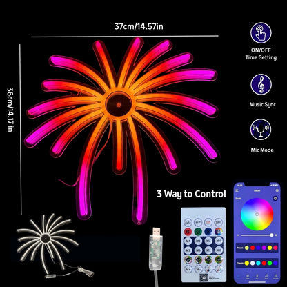 Fireworks Neon Sign for Home Living Room Bedroom Equality Decor - product image 2