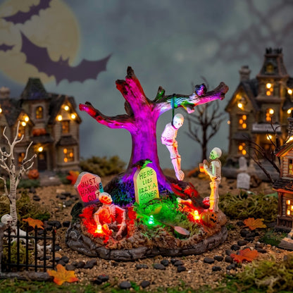 Halloween Village Hanging Skeleton Tree with LED Lights - product image 4