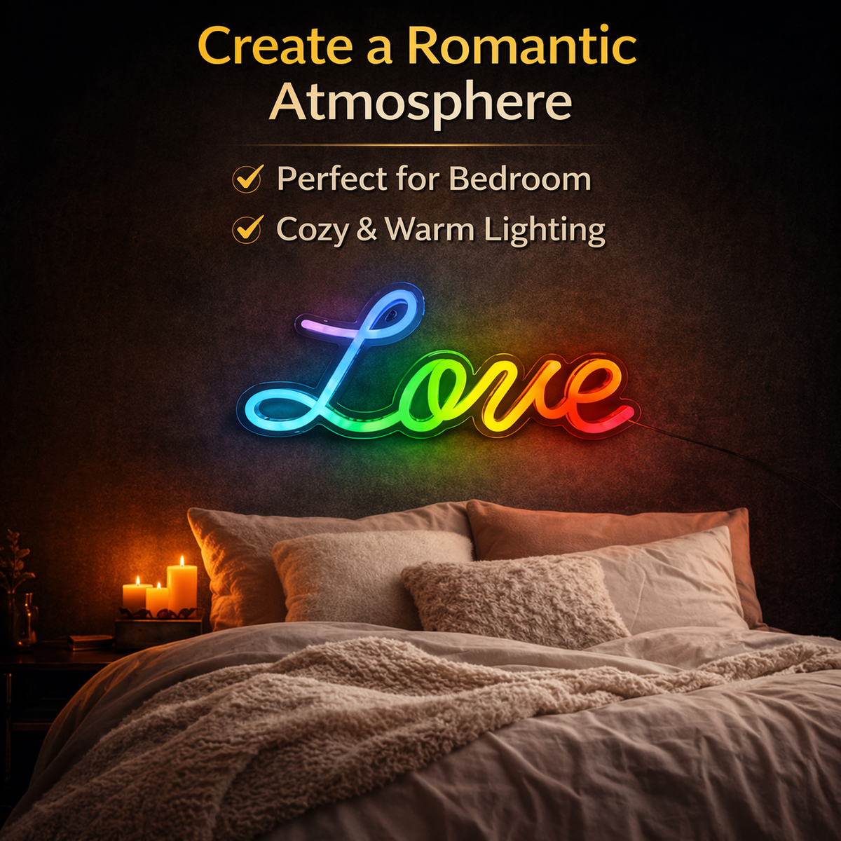 Love Neon Sign for Home Engagement Proposal Wedding Decor - product image 4