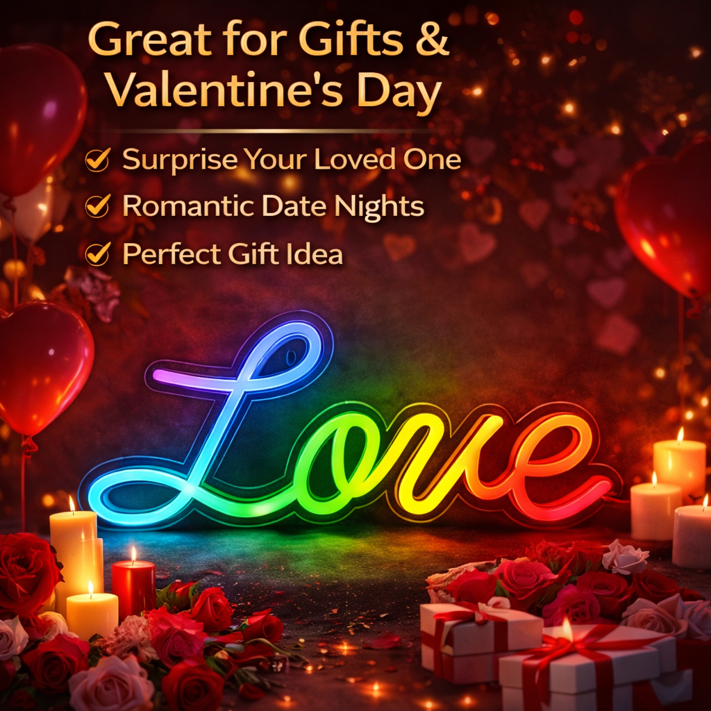 Love Neon Sign for Home Engagement Proposal Wedding Decor - product image 5