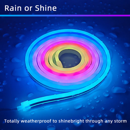 Smart RGB LED Neon Rope Lights - IP67 Waterproof Outdoor & Indoor Strips