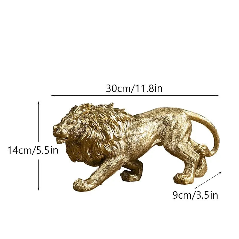 Luxury Golden Lion Statue Figurine – Modern Home & Office Decorative Sculpture - product image 2