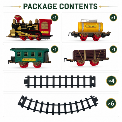 Classic Electric Train Set with Light, Sound & Smoke – 4-Piece Railway Toy - product image 4