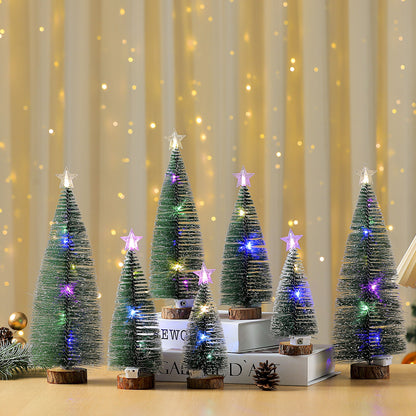Lighted Mini Christmas Tree with LED Star for Christmas Village Decor - product image 4