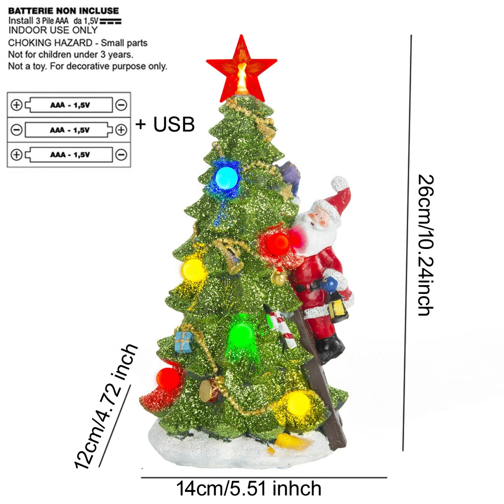 Christmas LED Lighted Tree with Climbing Santa & Star Topper - product image 3