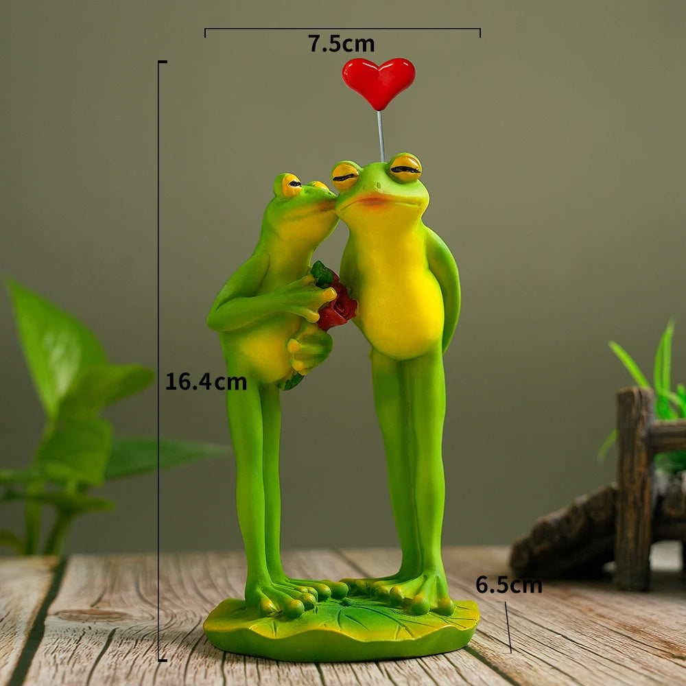 Funny Frog Figurines – Romantic, Meditating & Toilet Frog Resin Statues - product image 4