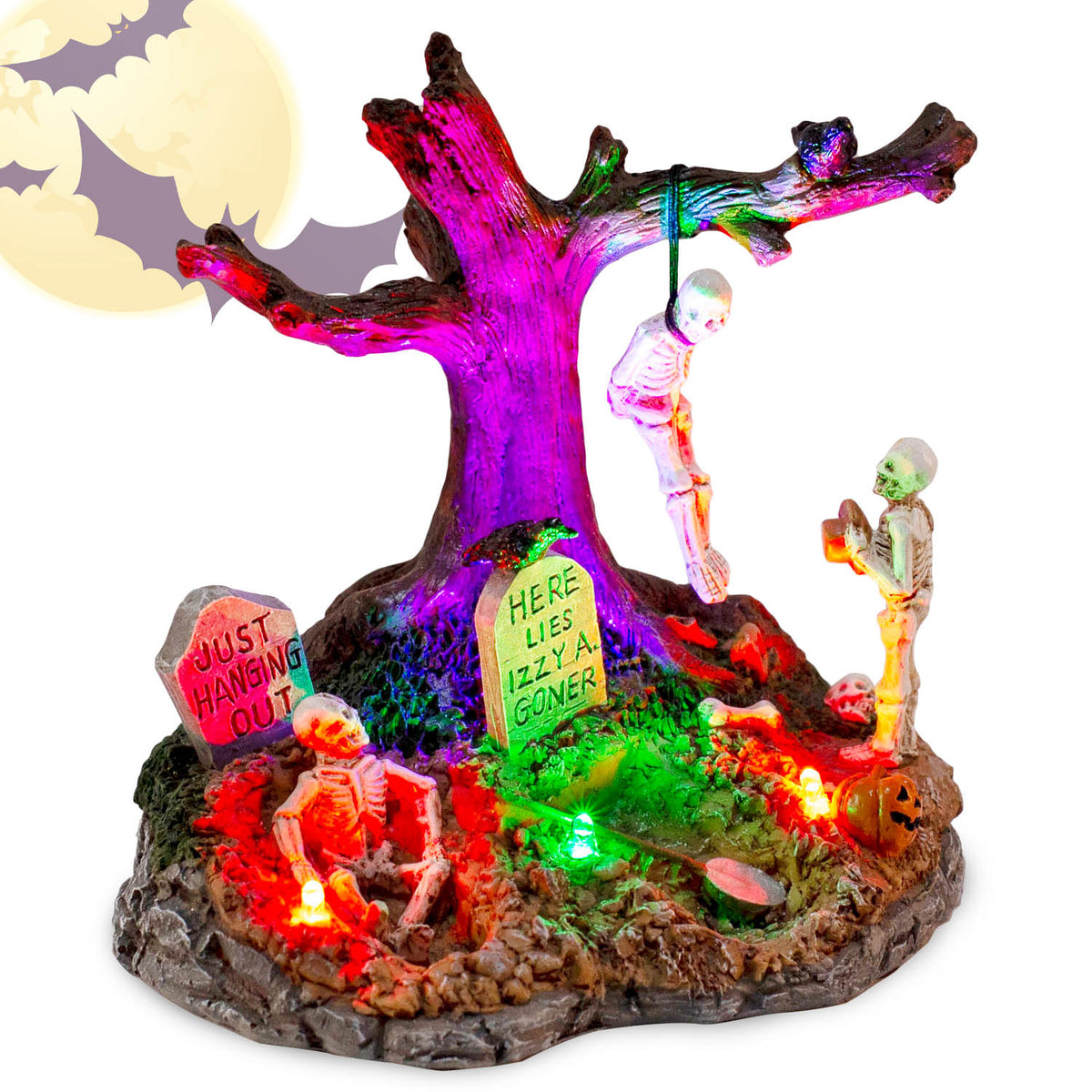 Halloween Village Hanging Skeleton Tree with LED Lights - product image 2